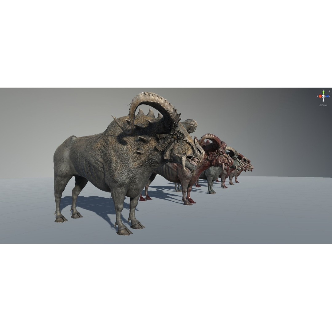 Fantasy Bull 3D Model – Low Poly Game-Ready Character, FBX & Unity - View 28