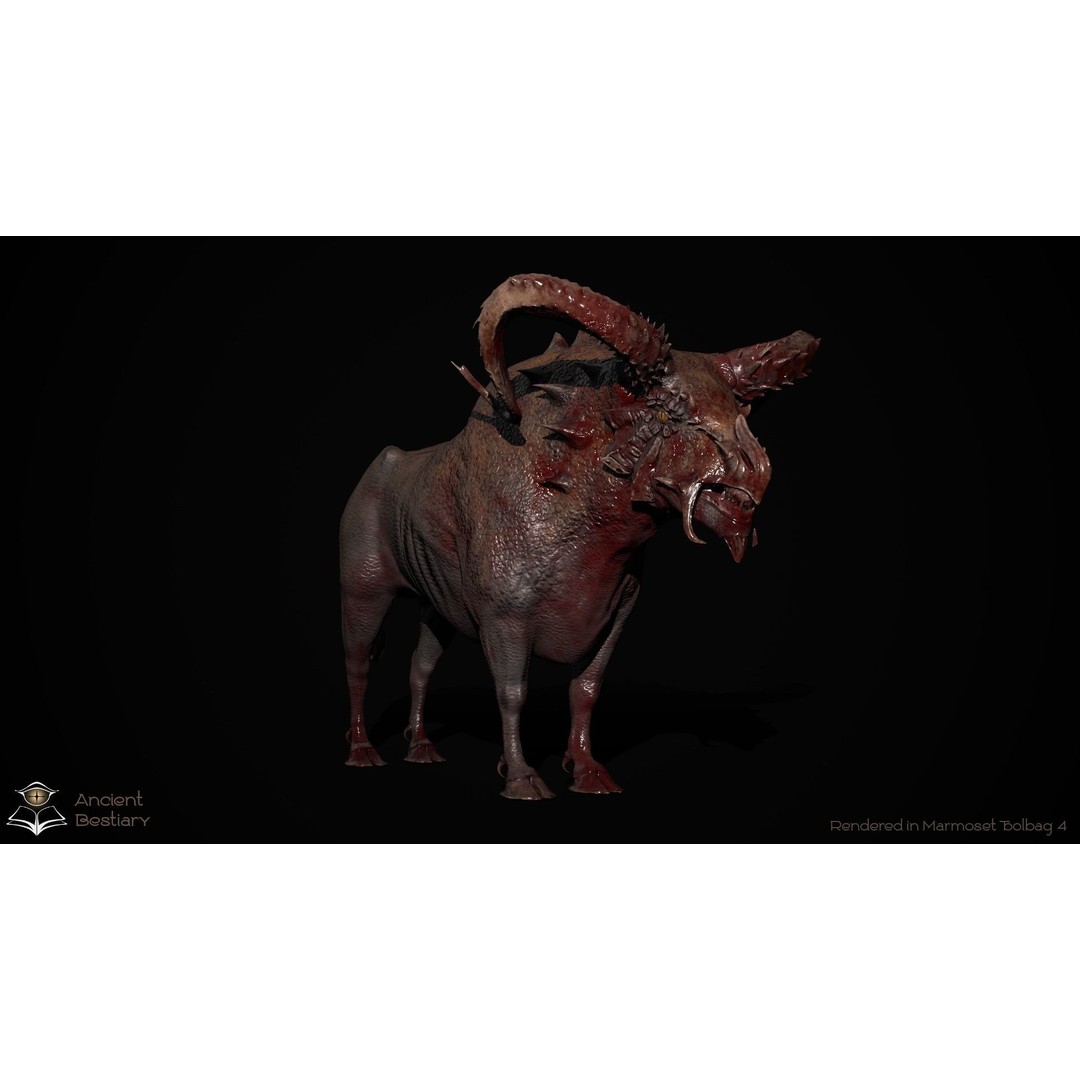 Fantasy Bull 3D Model – Low Poly Game-Ready Character, FBX & Unity - View 5