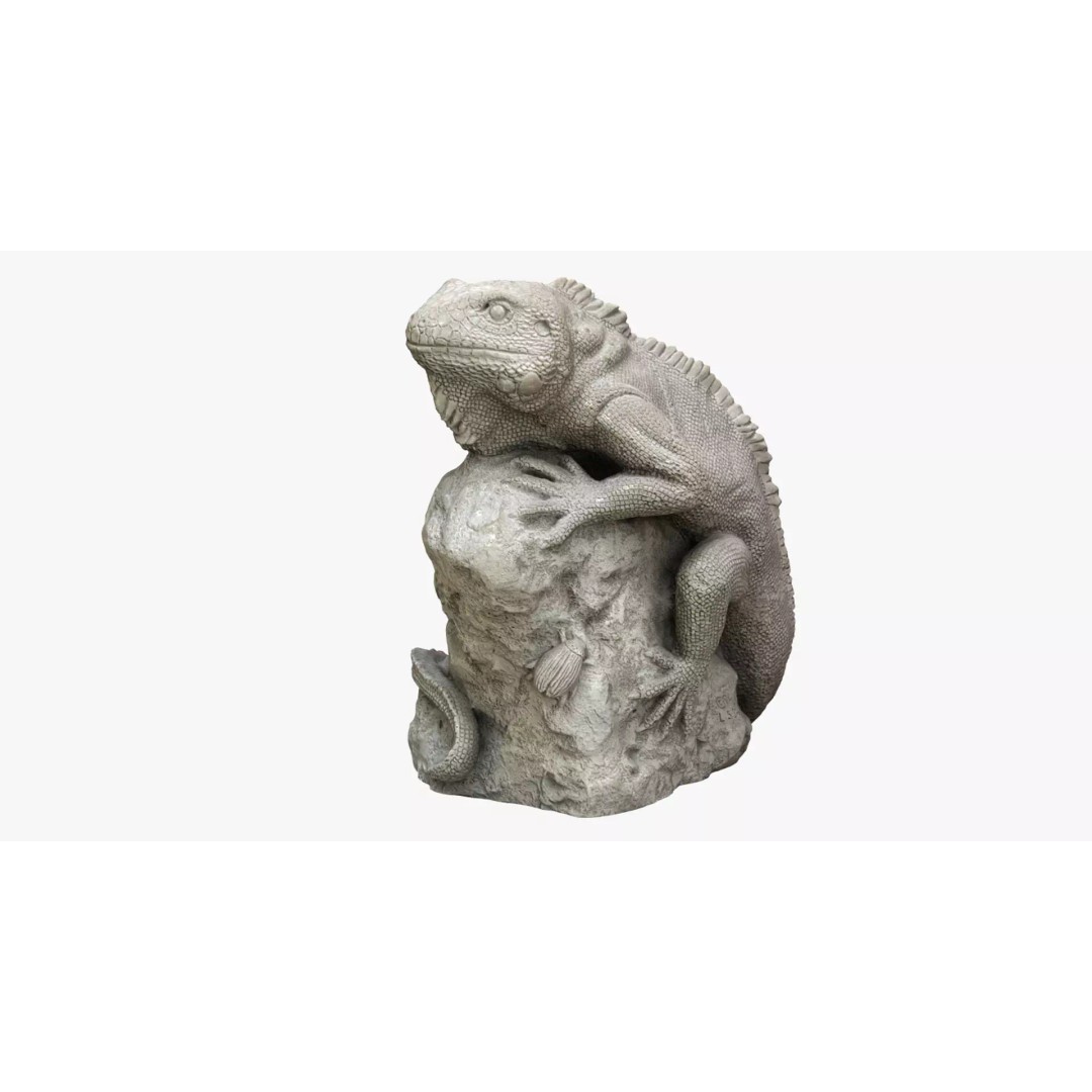 Lizard Statue 3D Model – High-Res Photogrammetry Sculpture, FBX & OBJ - View 2