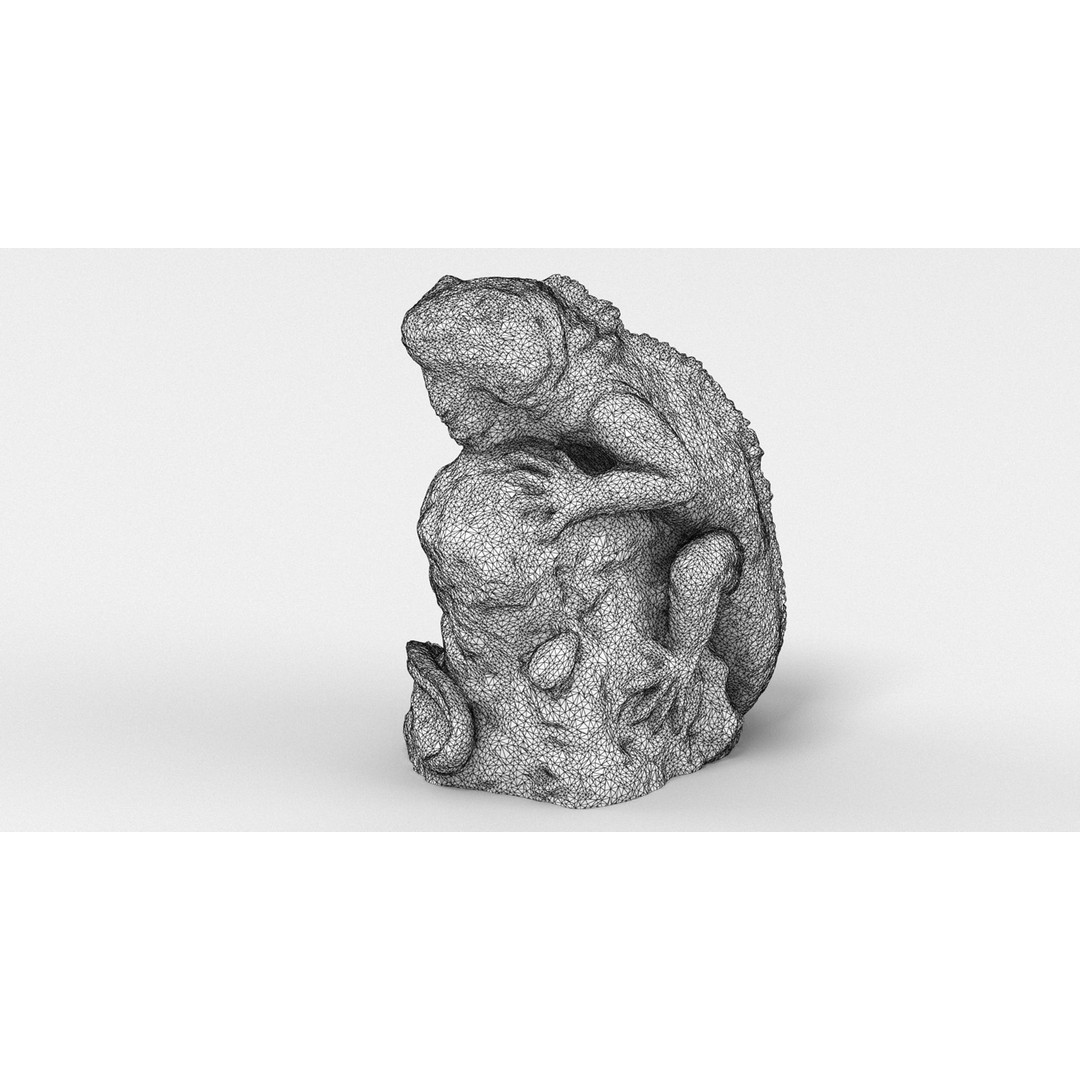 Lizard Statue 3D Model – High-Res Photogrammetry Sculpture, FBX & OBJ - View 7