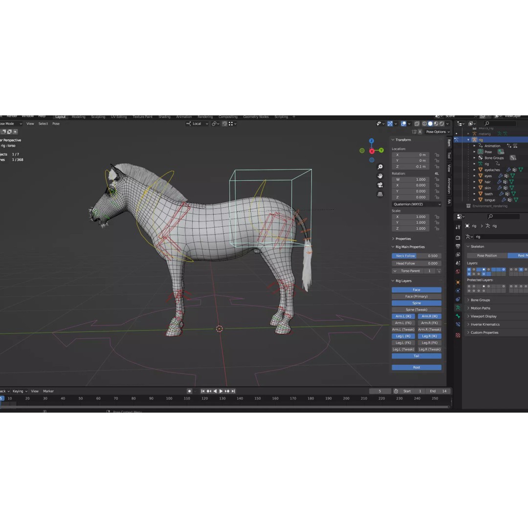 Zebra 3D Model – Rigged Animated Character with PBR Textures - View 7
