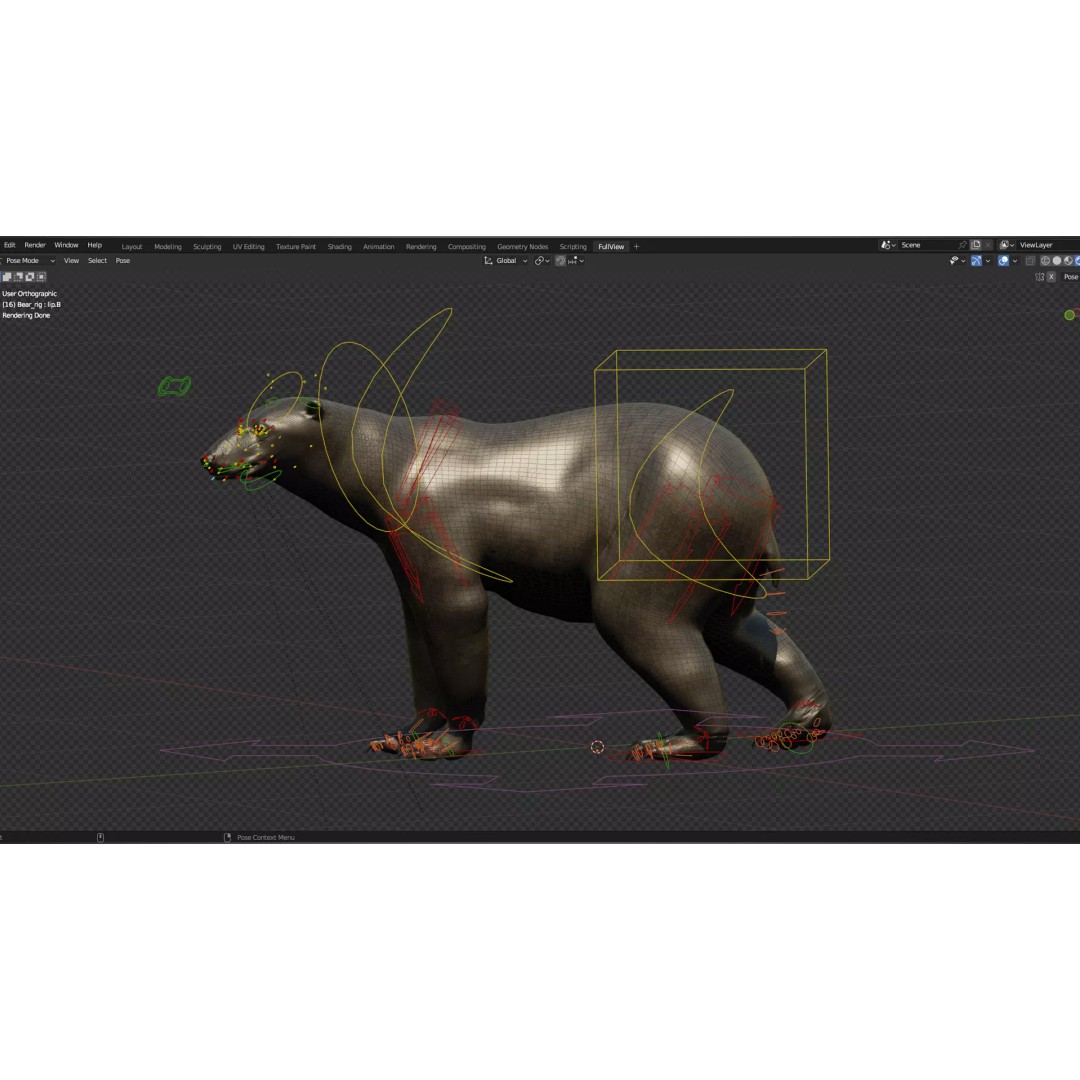 Polar Bear 3D Model – Rigged Animated Character for Blender, FBX - View 12