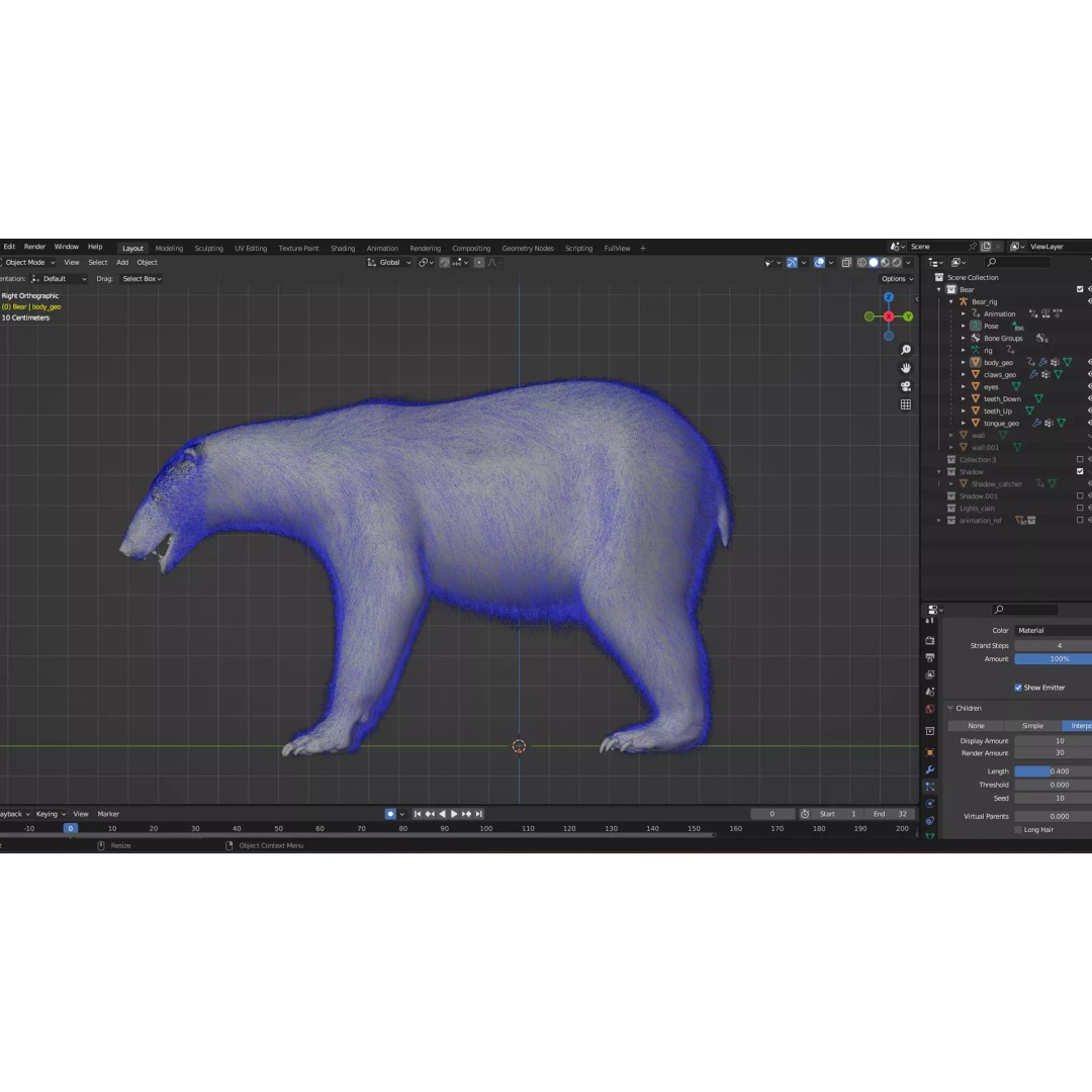 Polar Bear 3D Model – Rigged Animated Character for Blender, FBX - View 14