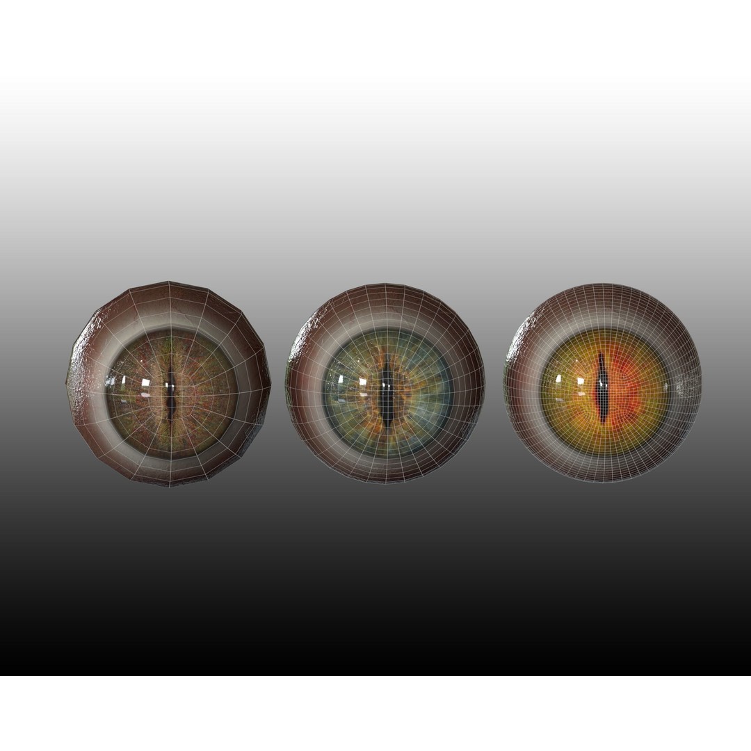 Creature Eyes 3D Model – PBR Low-Poly Eye Bundle, FBX - View 20
