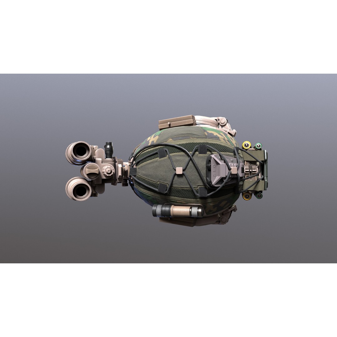 Tactical Helmet 3D Model – Low Poly Game-Ready PBR Asset, FBX & OBJ - View 31