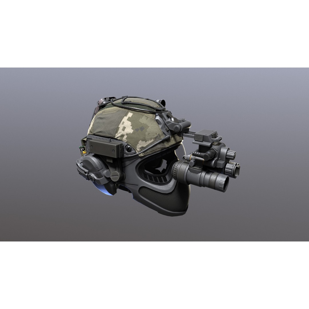 Tactical Helmet 3D Model – Low Poly Game-Ready PBR Asset, FBX & OBJ - View 33