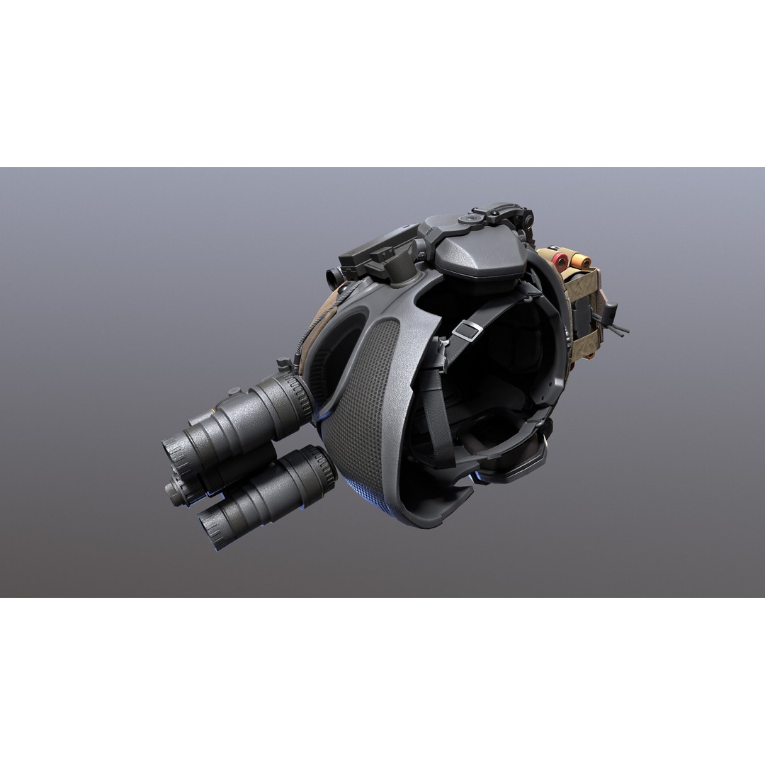 Tactical Helmet 3D Model – Low Poly Game-Ready PBR Asset, FBX & OBJ - View 34