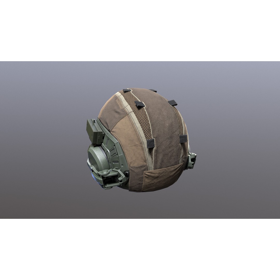 Tactical Helmet 3D Model – Low Poly Game-Ready PBR Asset, FBX & OBJ - View 37