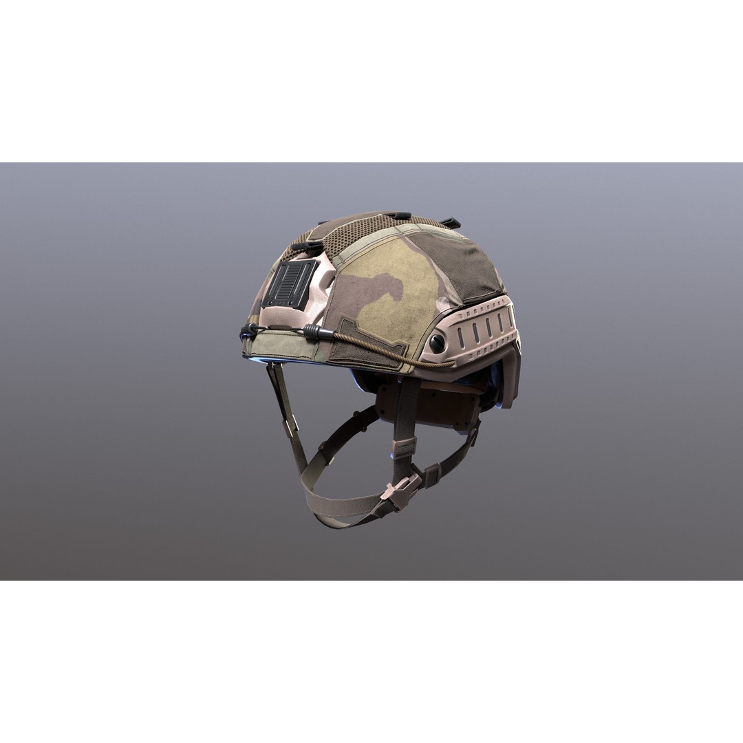 Tactical Helmet 3D Model – Low Poly Game-Ready PBR Asset, FBX & OBJ - View 39