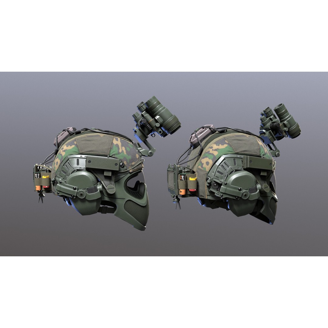 Tactical Helmet 3D Model – Low Poly Game-Ready PBR Asset, FBX & OBJ - View 5