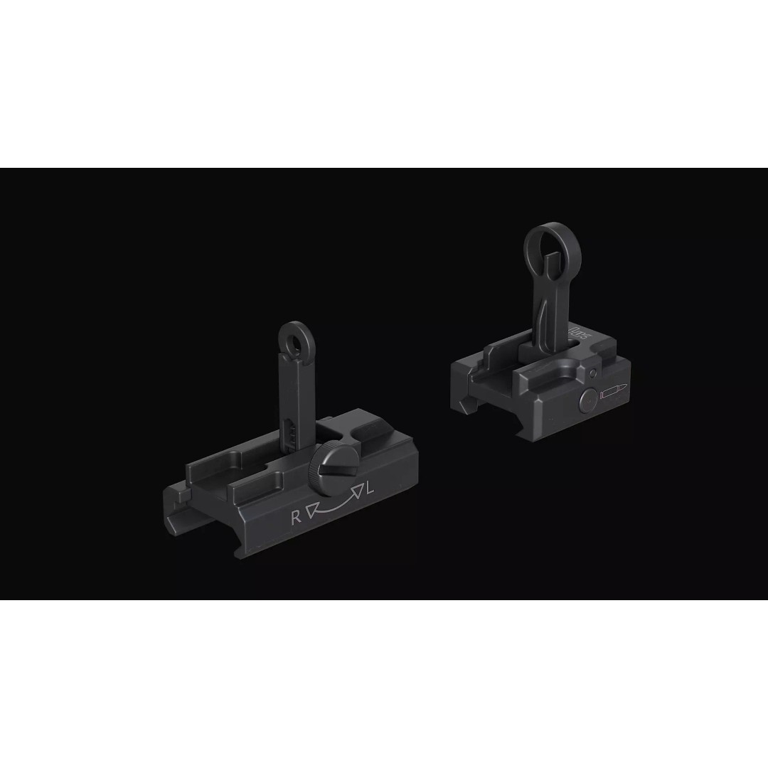 HK Iron Sights 3D Model – Low Poly Military Gun Asset, FBX, OBJ, Blender - View 10
