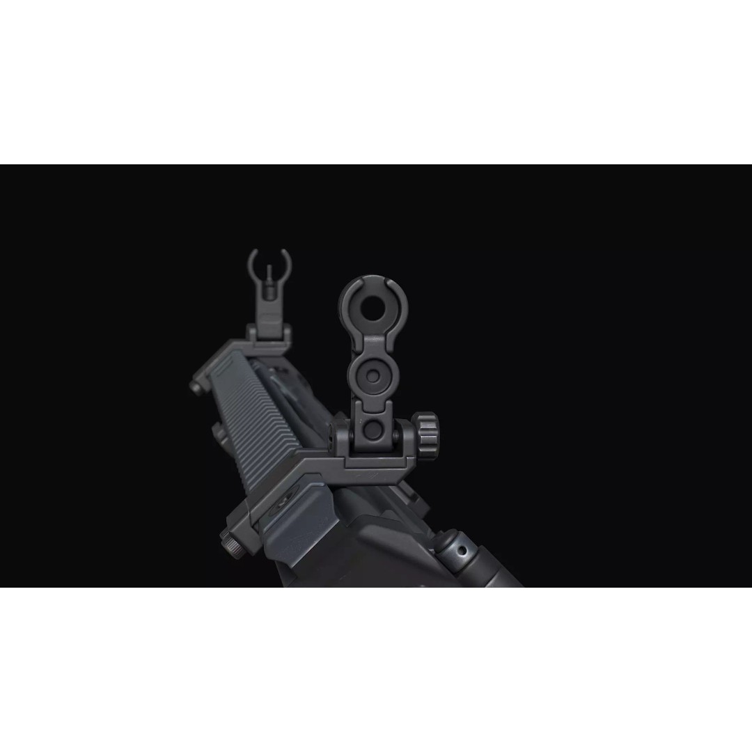 HK Iron Sights 3D Model – Low Poly Military Gun Asset, FBX, OBJ, Blender - View 14
