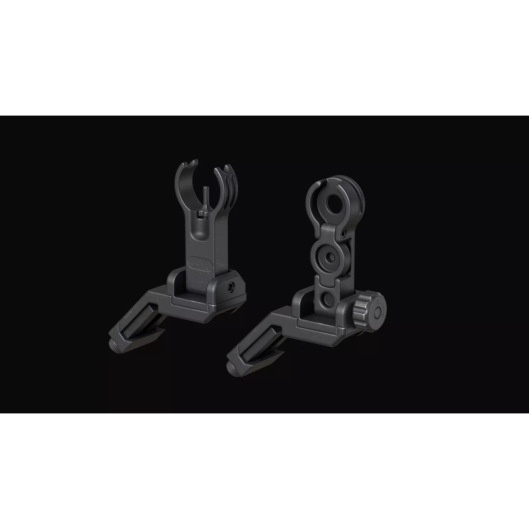 HK Iron Sights 3D Model – Low Poly Military Gun Asset, FBX, OBJ, Blender - View 4