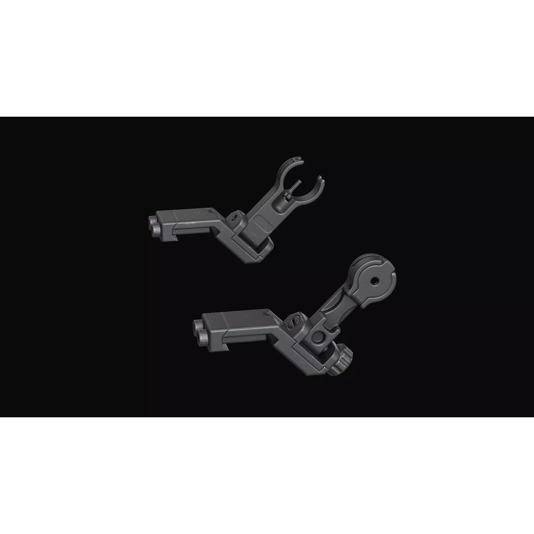 HK Iron Sights 3D Model – Low Poly Military Gun Asset, FBX, OBJ, Blender - View 7