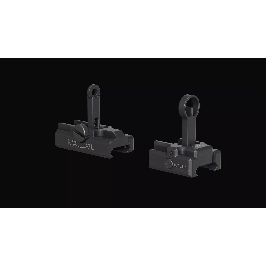HK Iron Sights 3D Model – Low Poly Military Gun Asset, FBX, OBJ, Blender - View 9