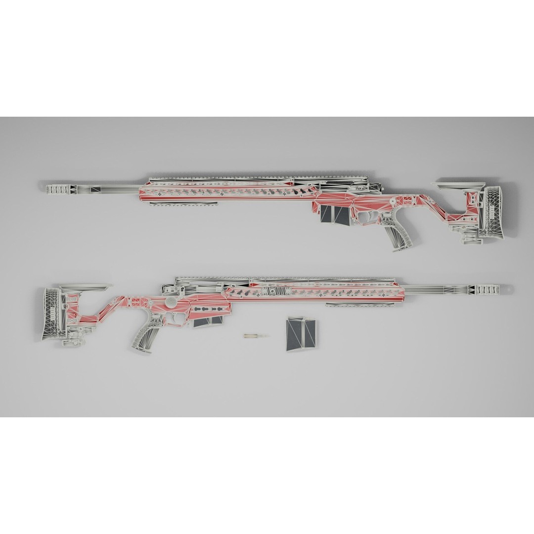 Accuracy International AT-XC 3D Model – Low Poly Game Asset, FBX - View 28