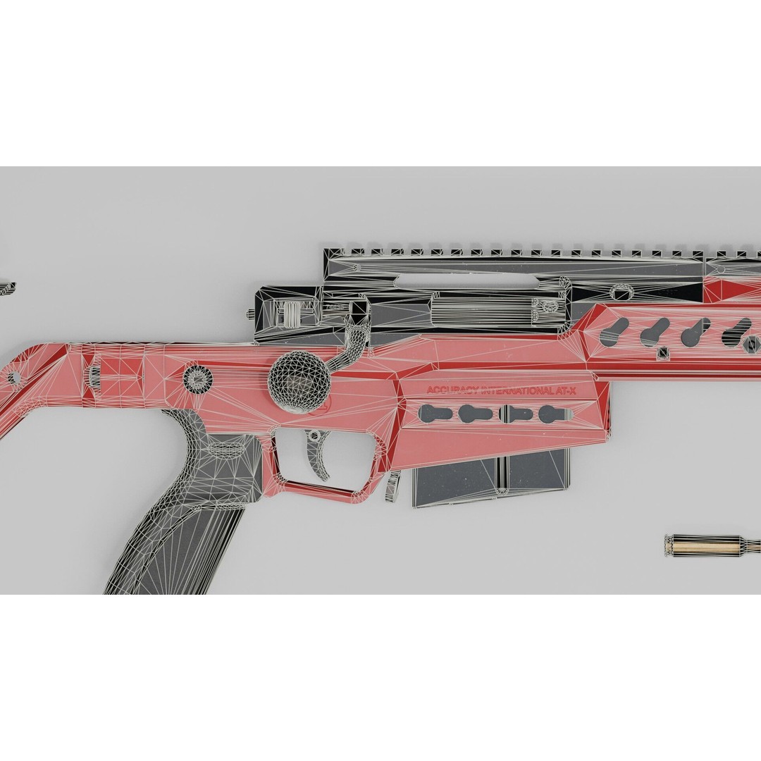 Accuracy International AT-XC 3D Model – Low Poly Game Asset, FBX - View 29