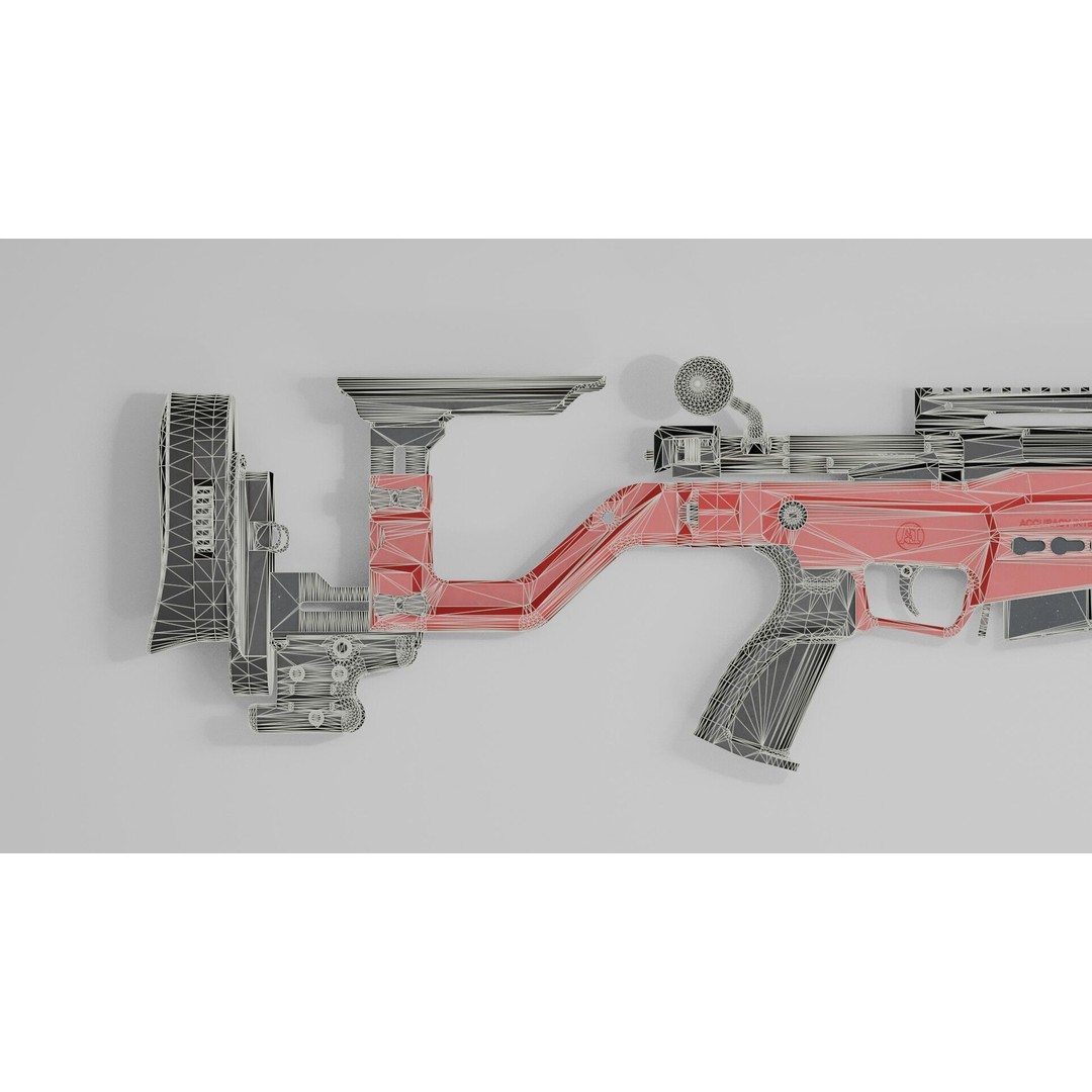 Accuracy International AT-XC 3D Model – Low Poly Game Asset, FBX - View 36