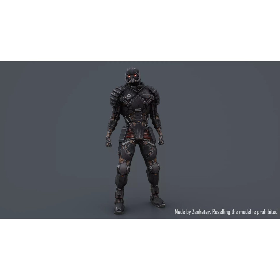 Juggernaut Robot 3D Model – Low Poly Game-Ready Character, FBX