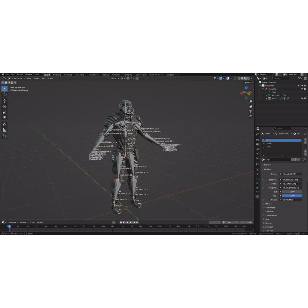 Juggernaut Robot 3D Model – Low Poly Game-Ready Character, FBX - View 16