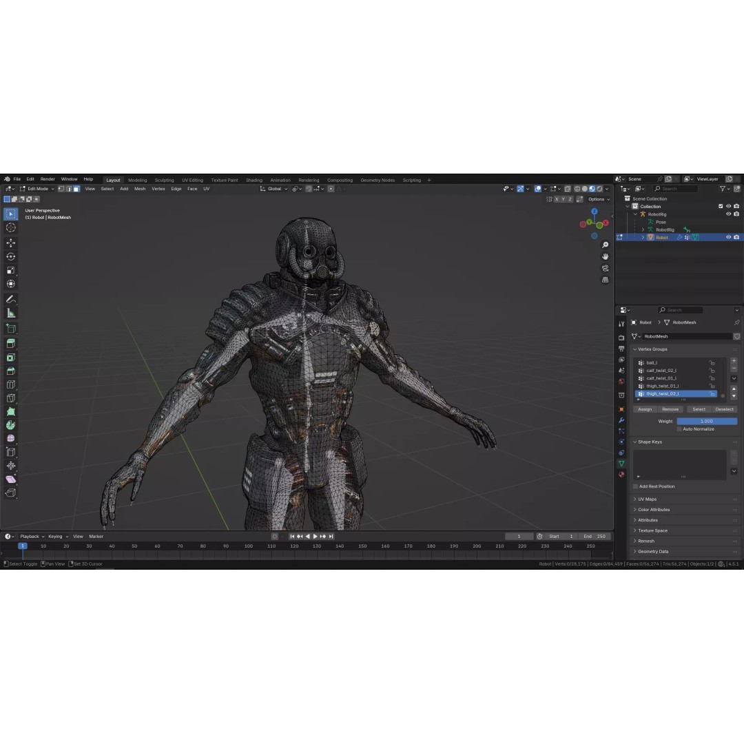 Juggernaut Robot 3D Model – Low Poly Game-Ready Character, FBX - View 19