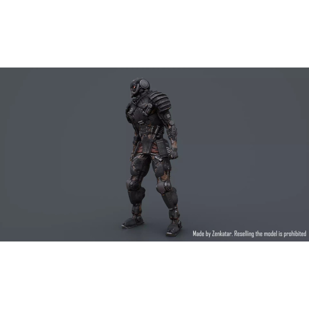 Juggernaut Robot 3D Model – Low Poly Game-Ready Character, FBX - View 26