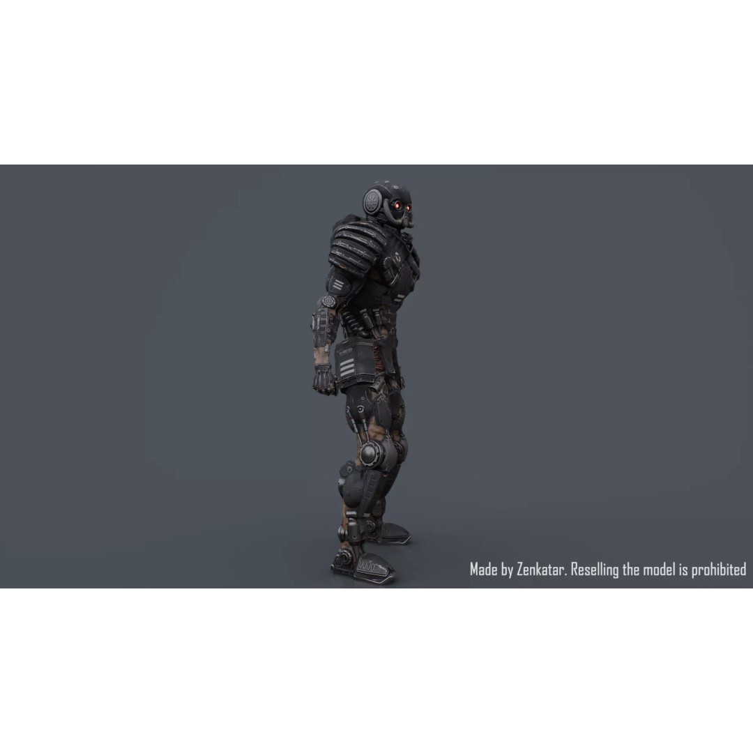 Juggernaut Robot 3D Model – Low Poly Game-Ready Character, FBX - View 40
