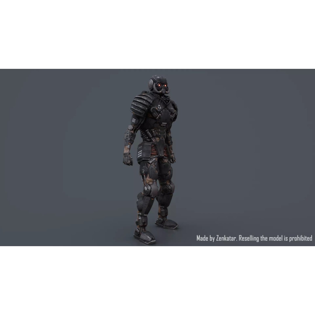 Juggernaut Robot 3D Model – Low Poly Game-Ready Character, FBX - View 41