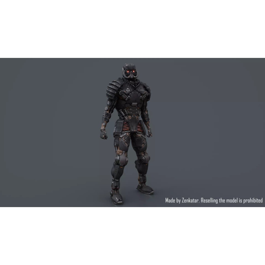 Juggernaut Robot 3D Model – Low Poly Game-Ready Character, FBX - View 42