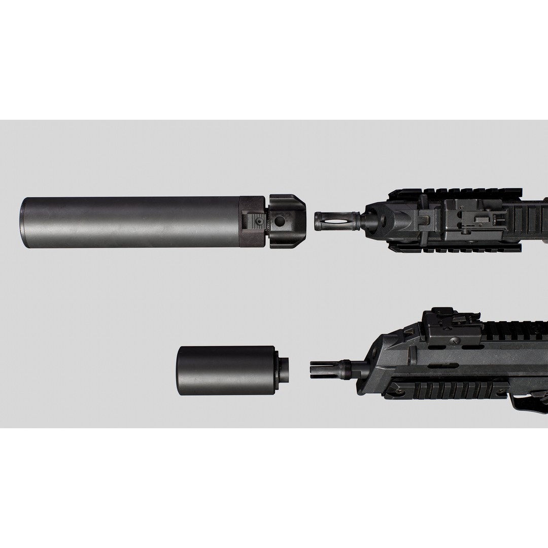 HK MP7 A2 3D Model – Low Poly Game Asset, FBX, PBR Textures - View 15