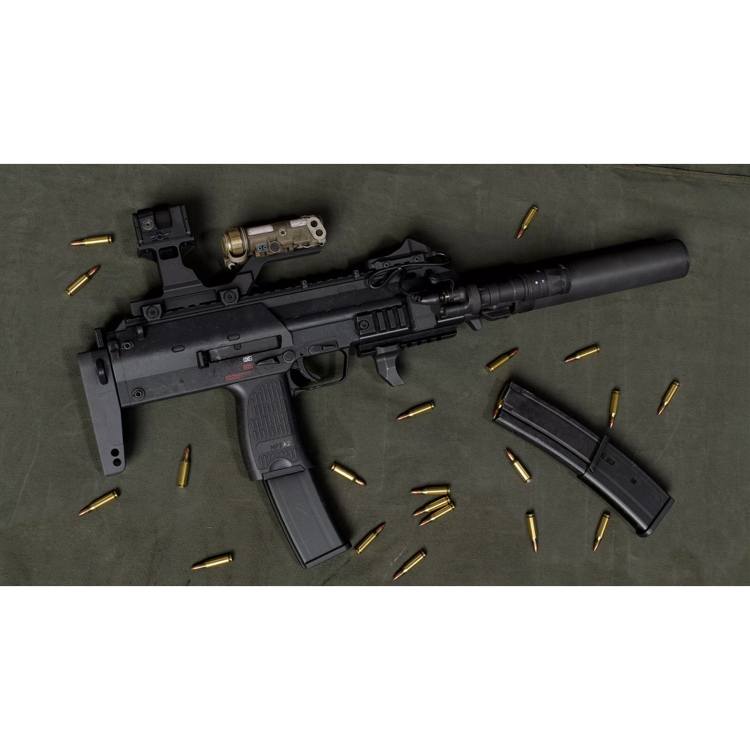 HK MP7 A2 3D Model – Low Poly Game Asset, FBX, PBR Textures - View 2