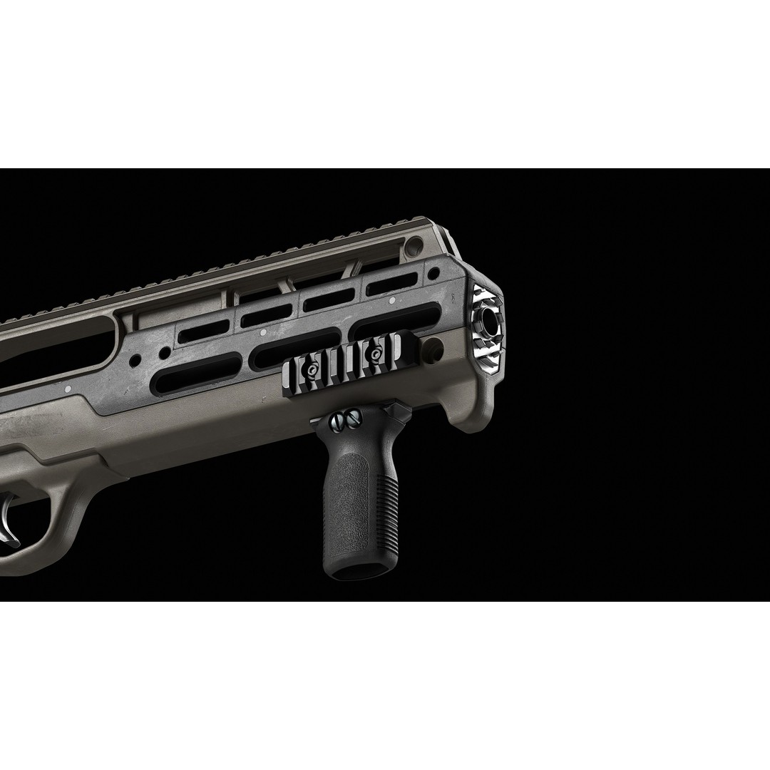 D12 Shotgun 3D Model – Low Poly Game-Ready Asset, FBX, OBJ, Blend