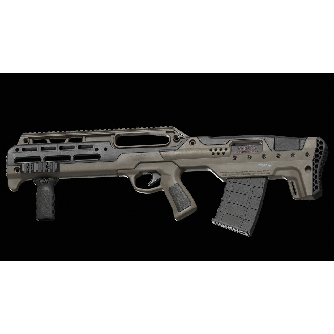 D12 Shotgun 3D Model – Low Poly Game-Ready Asset, FBX, OBJ, Blend - View 5