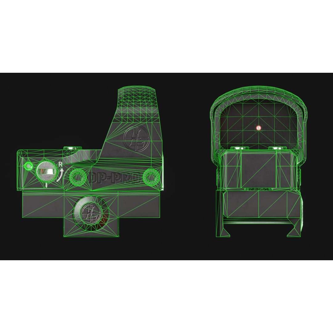 Leupold DeltaPoint Pro 3D Model – Low Poly Reddot Optic Sight, FBX & OBJ - View 8