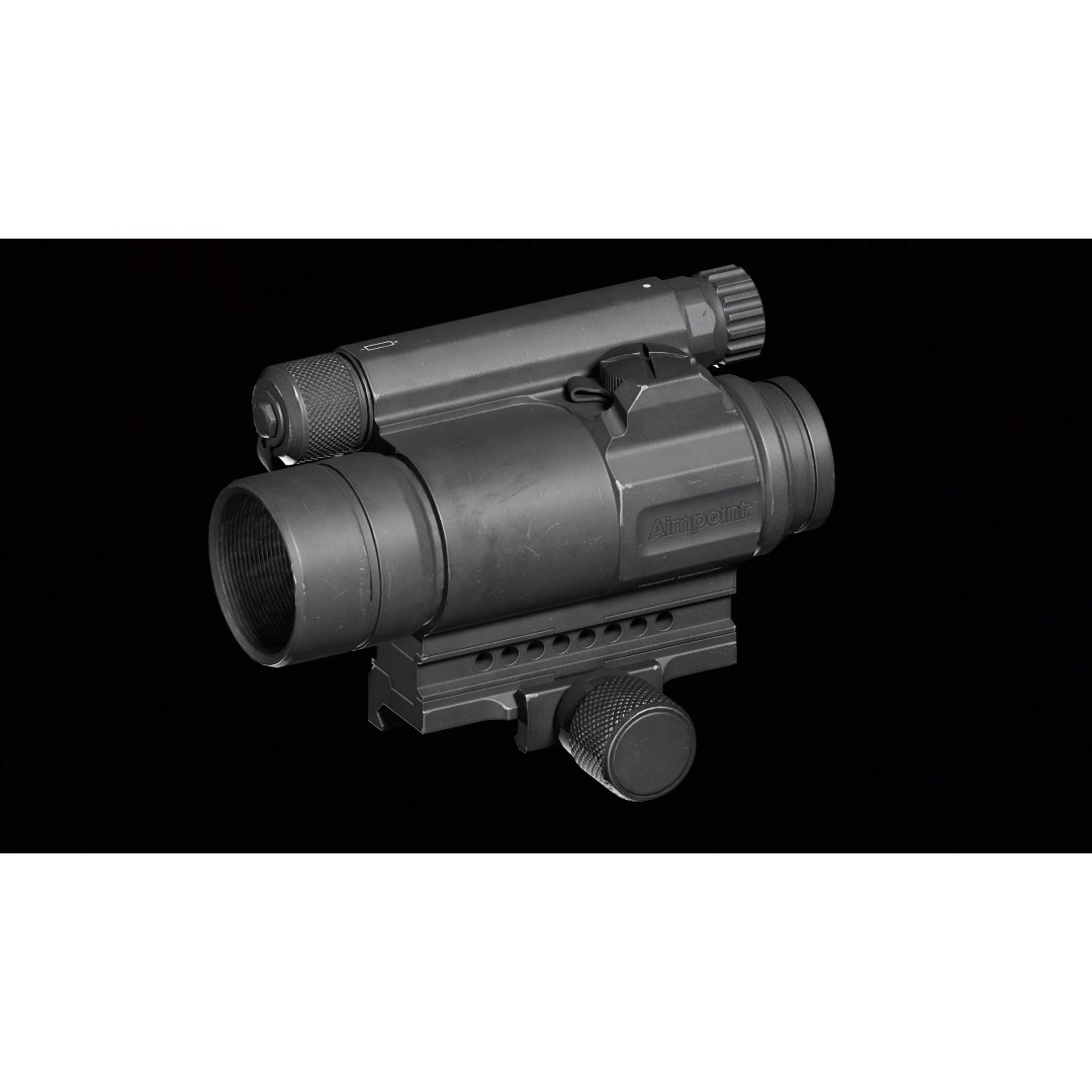CompM4 3D Model – Low Poly Game-Ready Red Dot Sight, FBX - View 2
