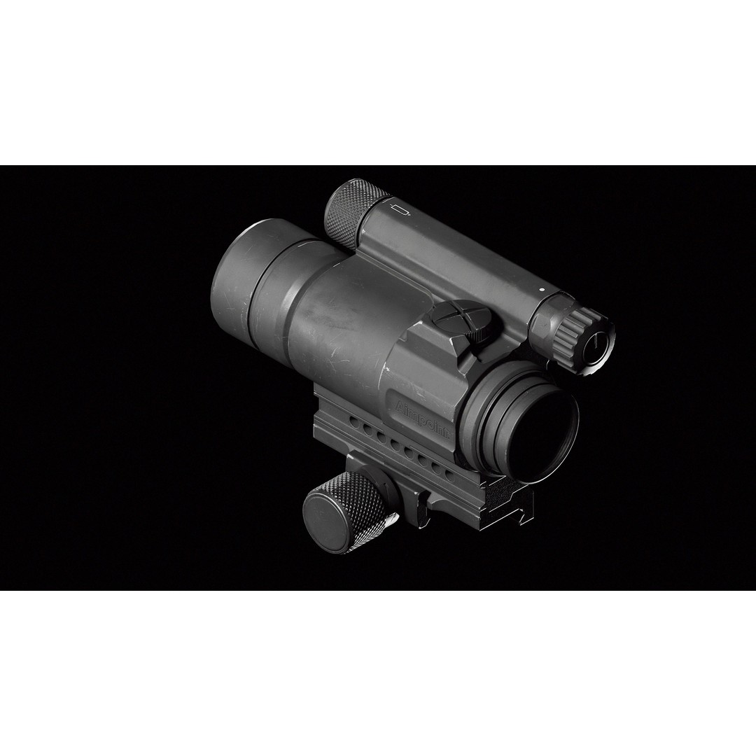 CompM4 3D Model – Low Poly Game-Ready Red Dot Sight, FBX - View 4