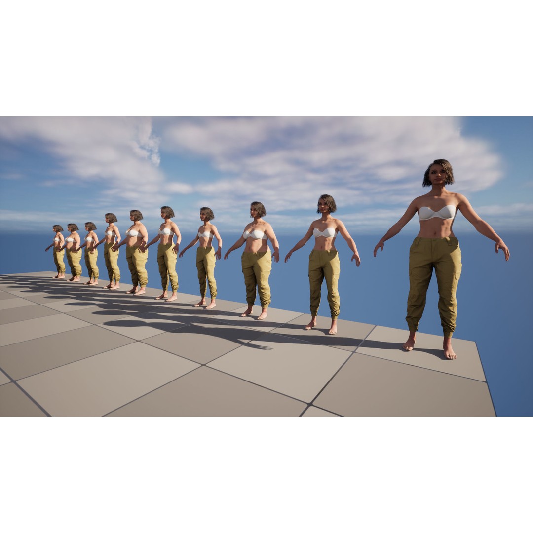Pants 198 3D Model – Rigged Low-Poly Clothing for Metahumans, FBX & Blender