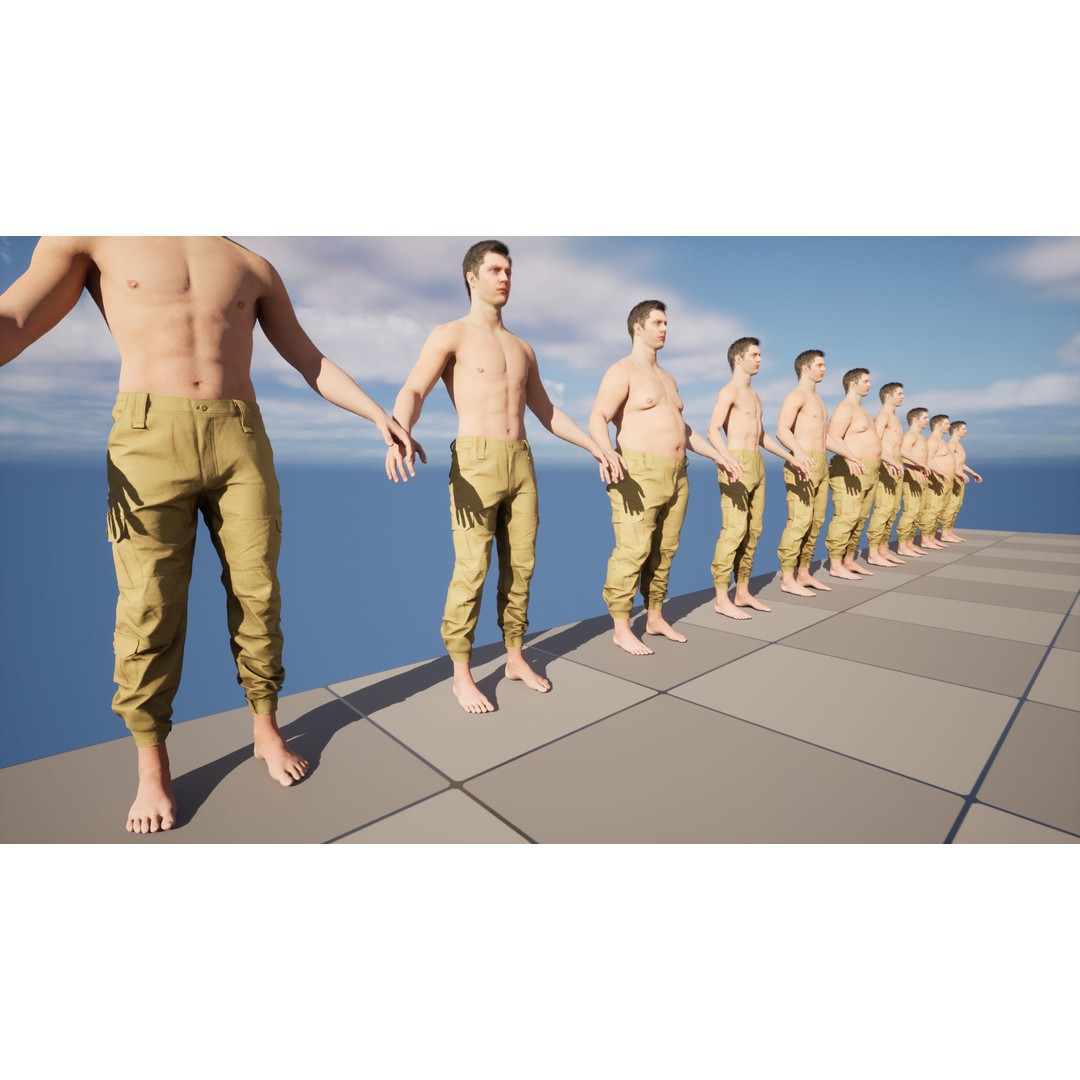 Pants 198 3D Model – Rigged Low-Poly Clothing for Metahumans, FBX & Blender - View 14
