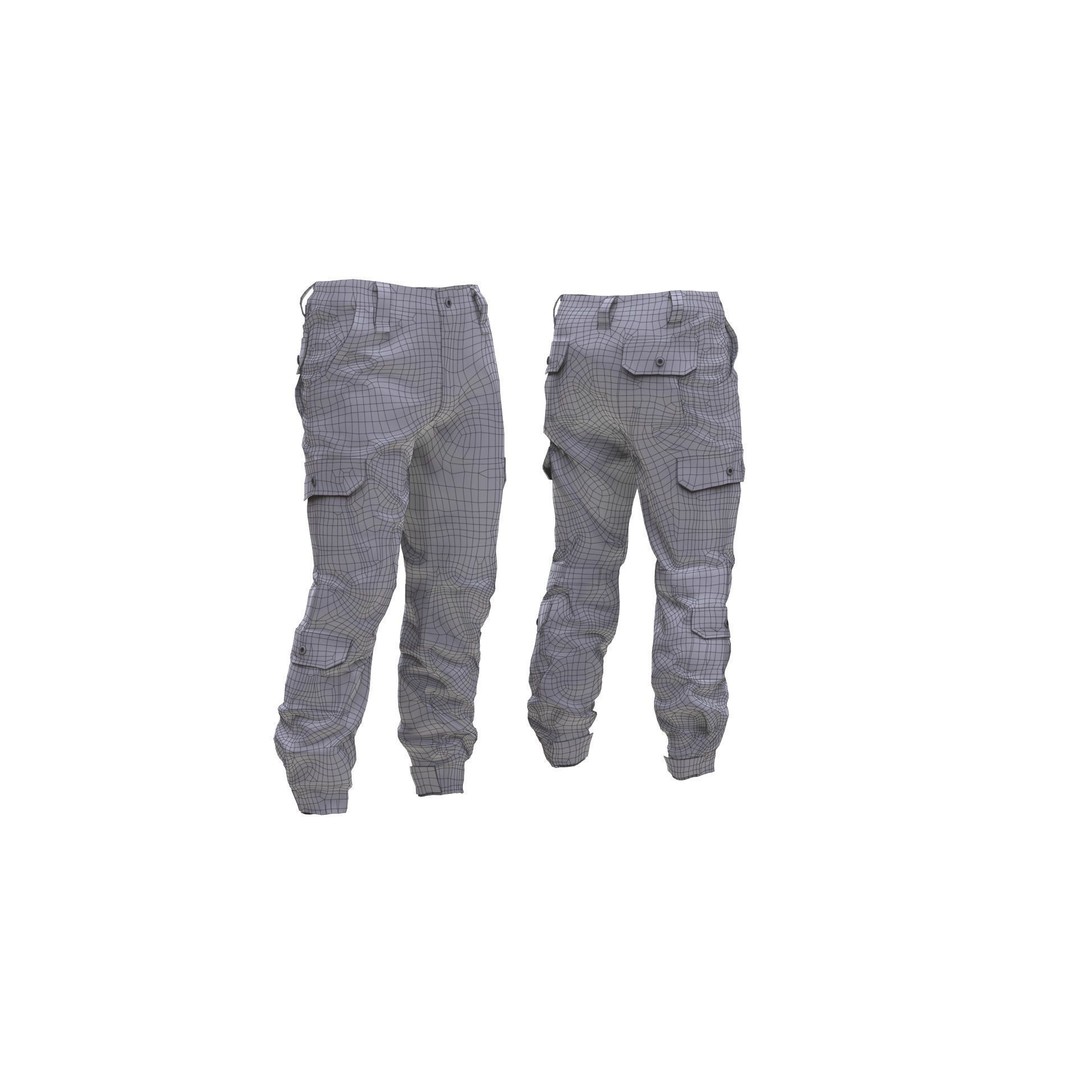 Pants 198 3D Model – Rigged Low-Poly Clothing for Metahumans, FBX & Blender - View 8