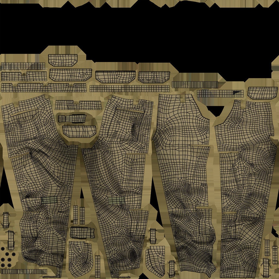 Pants 198 3D Model – Rigged Low-Poly Clothing for Metahumans, FBX & Blender - View 9