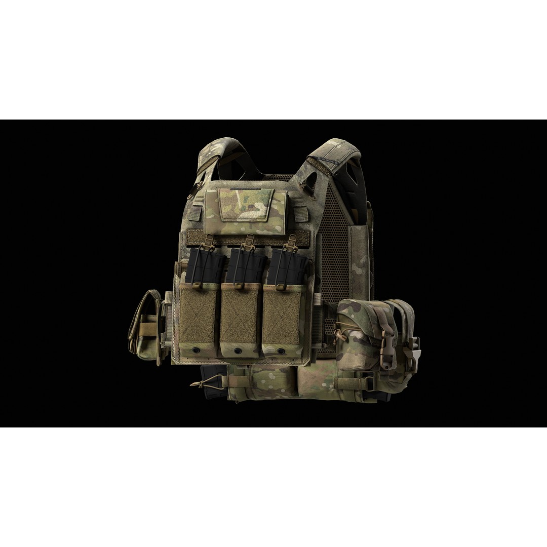 Crye Precision AirLite SPC V1 V2 V3 3D Model – Low Poly Game Asset, FBX, PBR - View 11