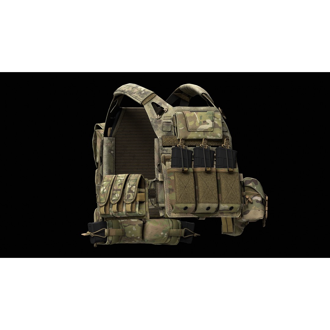 Crye Precision AirLite SPC V1 V2 V3 3D Model – Low Poly Game Asset, FBX, PBR - View 12