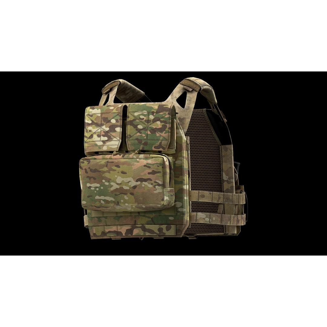 Crye Precision AirLite SPC V1 V2 V3 3D Model – Low Poly Game Asset, FBX, PBR - View 16