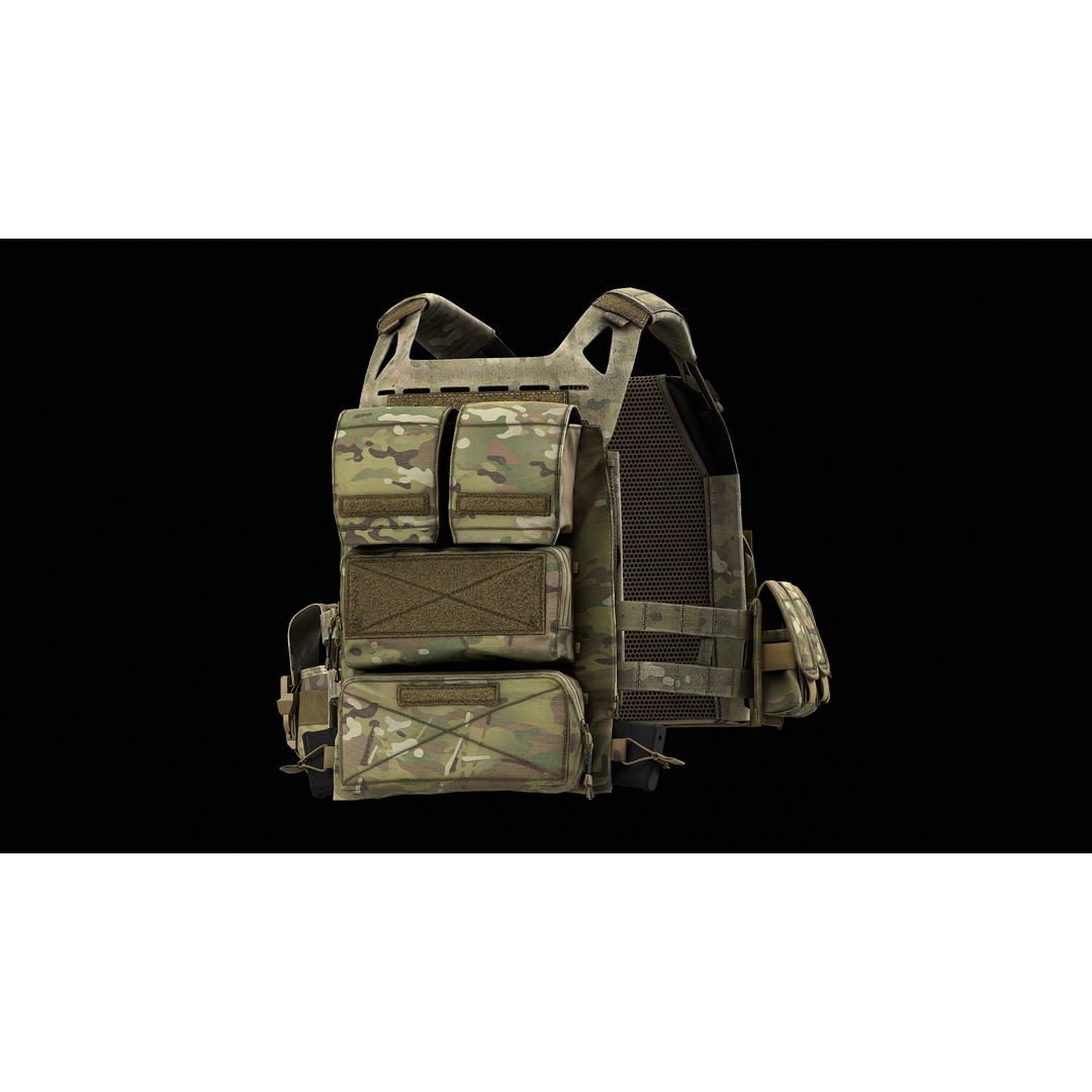 Crye Precision AirLite SPC V1 V2 V3 3D Model – Low Poly Game Asset, FBX, PBR - View 17