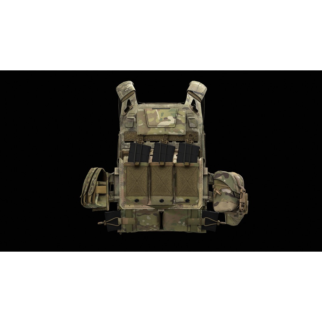 Crye Precision AirLite SPC V1 V2 V3 3D Model – Low Poly Game Asset, FBX, PBR - View 23