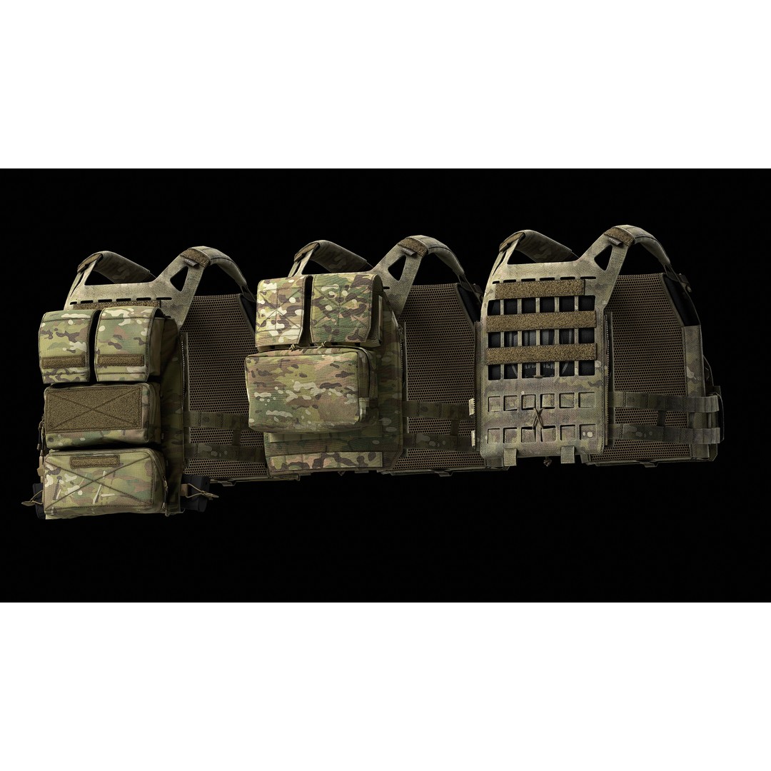 Crye Precision AirLite SPC V1 V2 V3 3D Model – Low Poly Game Asset, FBX, PBR - View 4