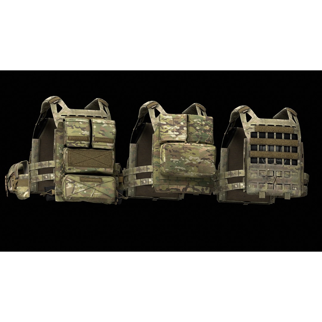 Crye Precision AirLite SPC V1 V2 V3 3D Model – Low Poly Game Asset, FBX, PBR - View 5