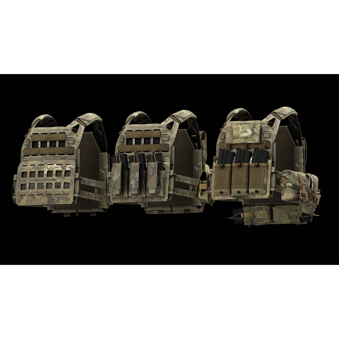 Crye Precision AirLite SPC V1 V2 V3 3D Model – Low Poly Game Asset, FBX, PBR - View 6