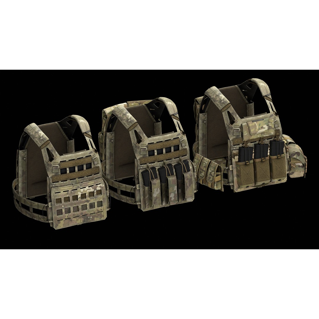 Crye Precision AirLite SPC V1 V2 V3 3D Model – Low Poly Game Asset, FBX, PBR - View 7