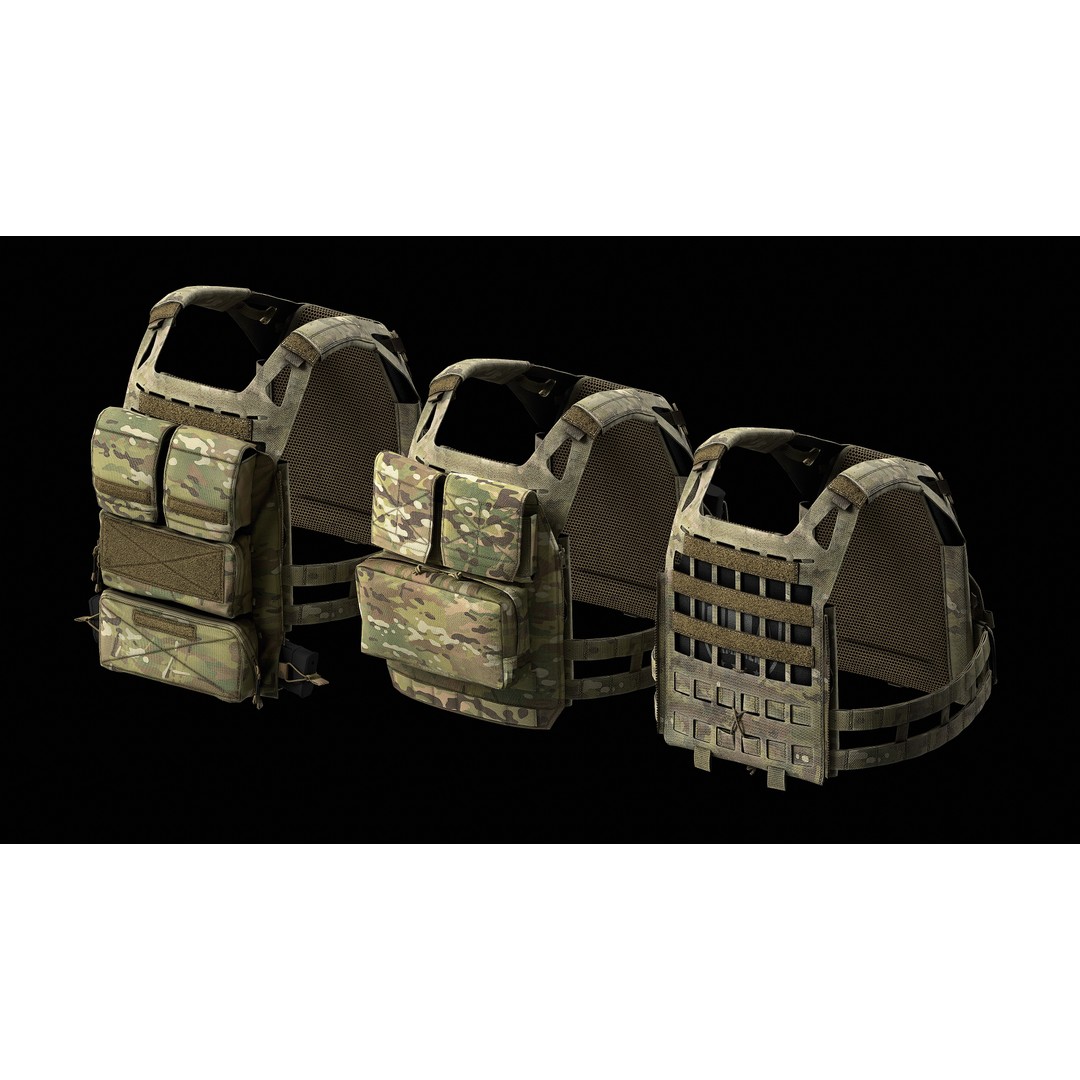 Crye Precision AirLite SPC V1 V2 V3 3D Model – Low Poly Game Asset, FBX, PBR - View 8